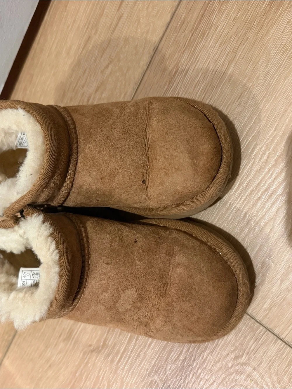 Kids mini uggs Cozy Shearling-Lined Booties - Chestnut Brown